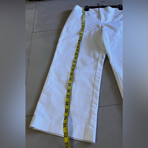 Amber Sun Collection Capri Pants 8 White Straight Leg Buttons Zipper cotton - Picture 12 of 16